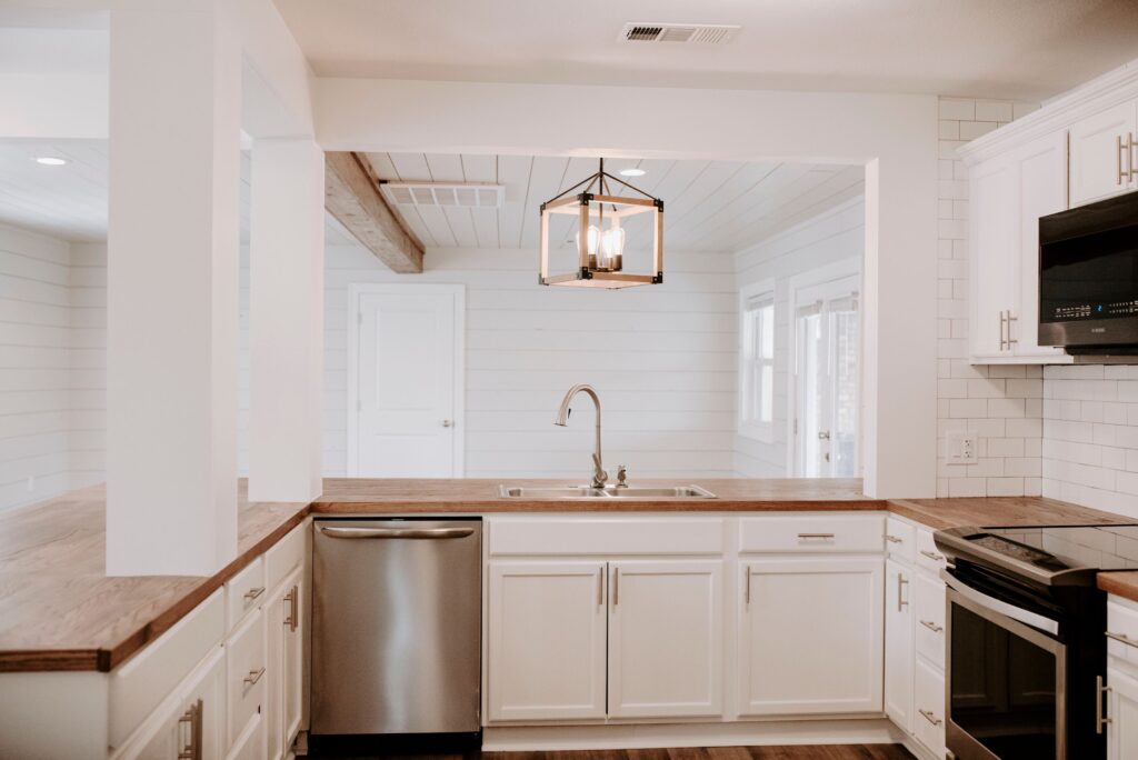 kitchen remodel near me, light fixture install, plumbing fixture install, cabinet painting services, appliance install, shiplap install